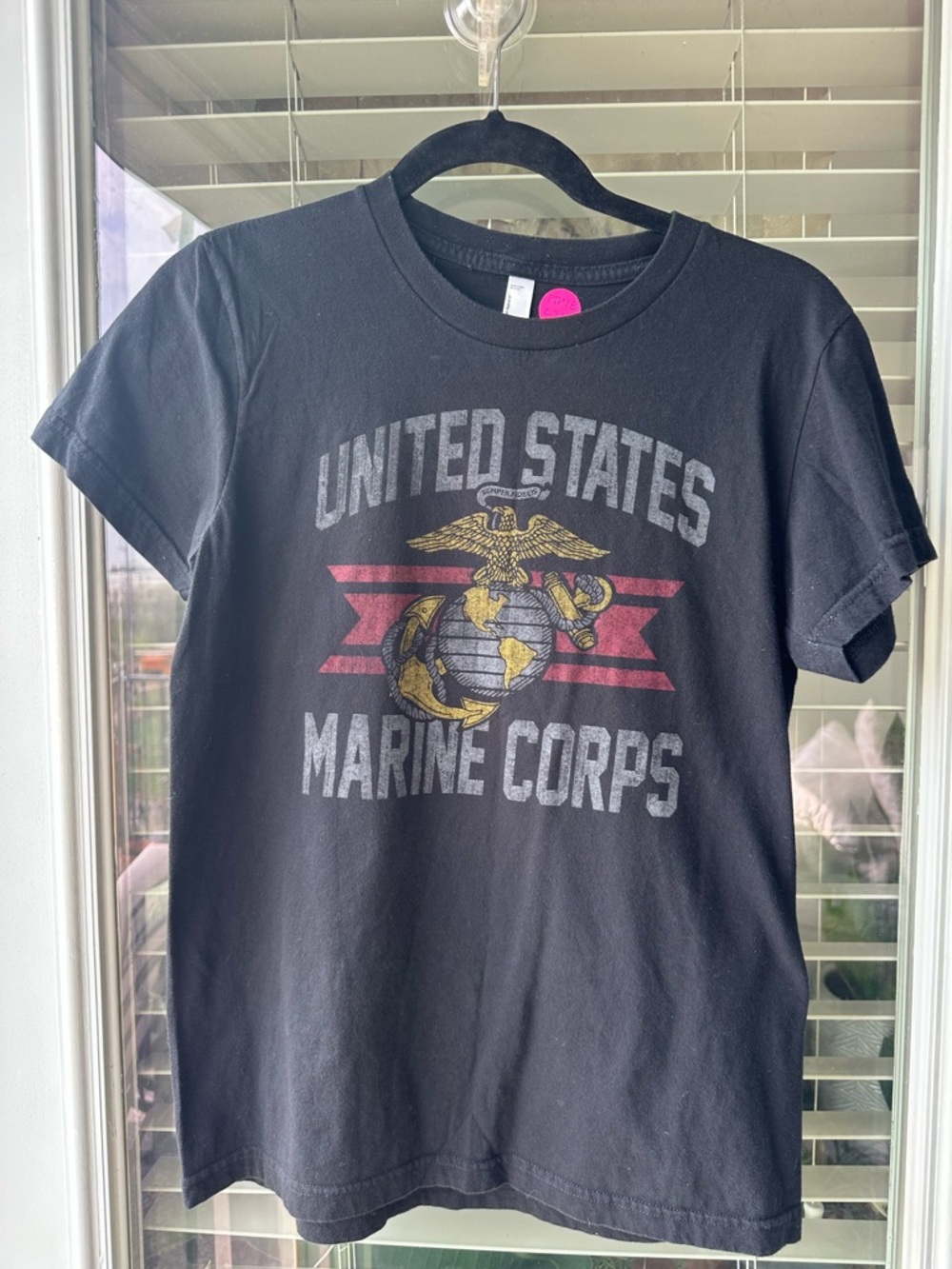 American Apparel Black United States Marine Corps Graphic Tee